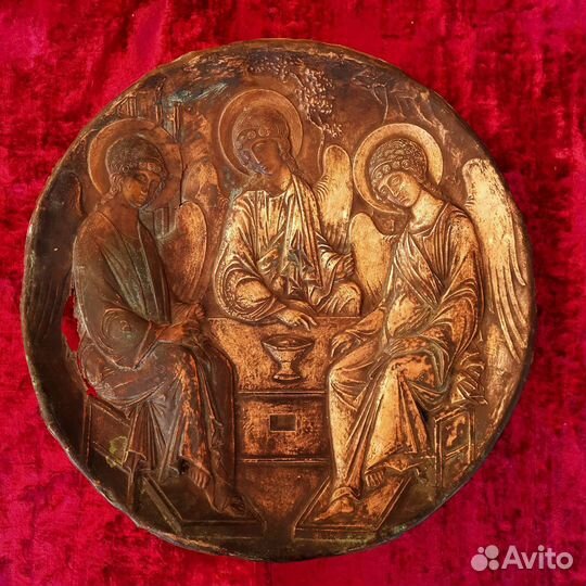 Старинная икона Троица