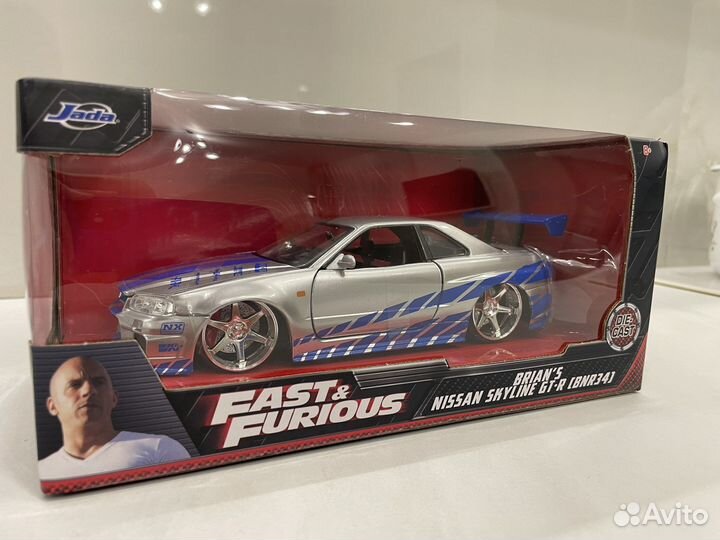 Форсаж 1:24 /Fast and furious /Nissan skyline/Jada