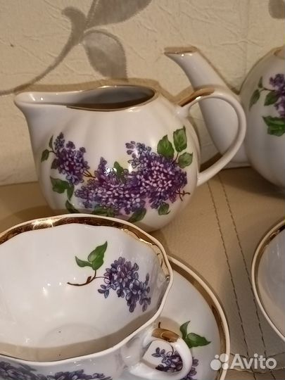 Чайный сервиз СССР дулево Сирень