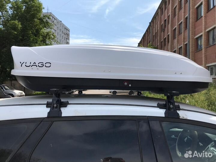 Автобокс 460 л. белый Яго Аватар 186х86х46