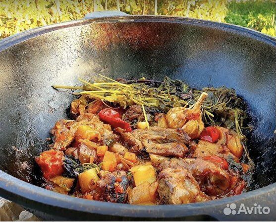 Казан Узбекский Наманган чугунный 12 литров (плоск