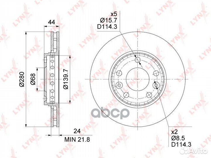 Диск тормозной renault duster 11/fluence 10/M