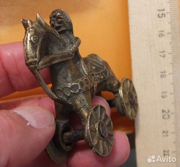 Бронзовая статуэтка Всадник на лошадке, детская