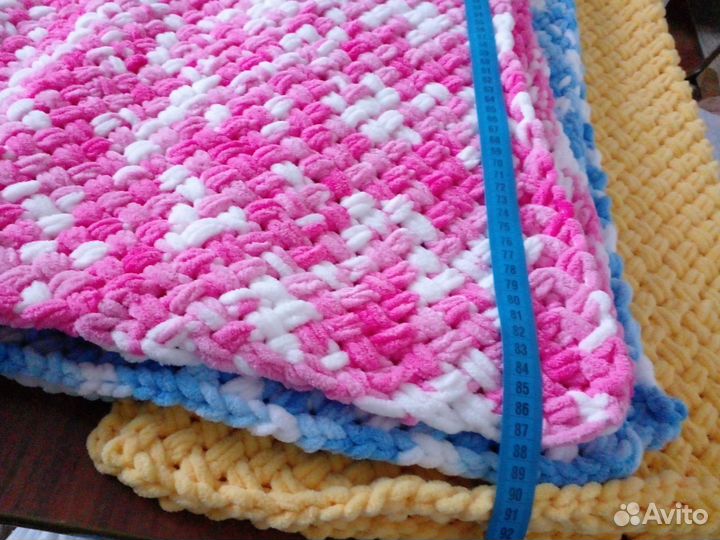 Плед детский вязаный ручная работа