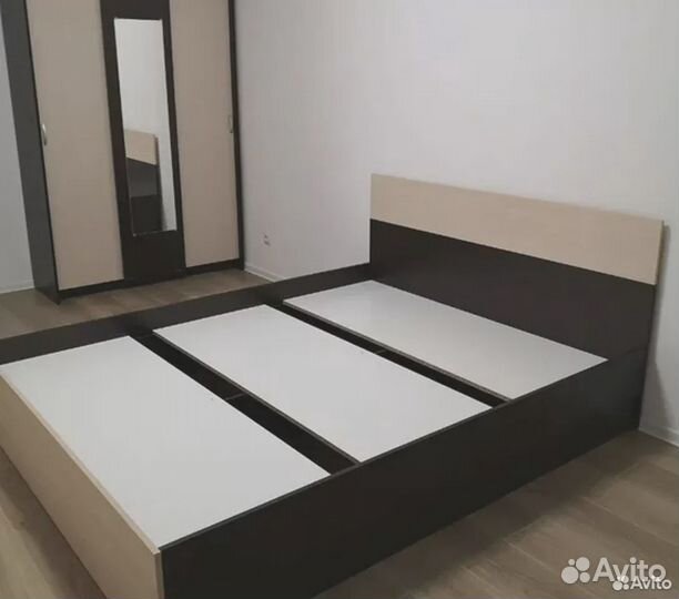 Кровать Юнона Венге Дуб молочный 140х200