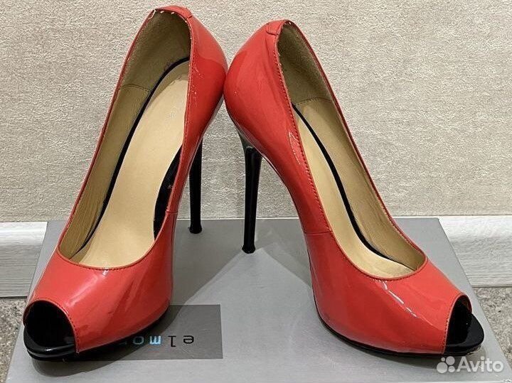 Туфли женские на каблуке кожа 37 размер