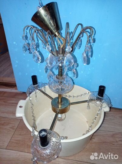 Люстра хрустальная времён СССР винтаж