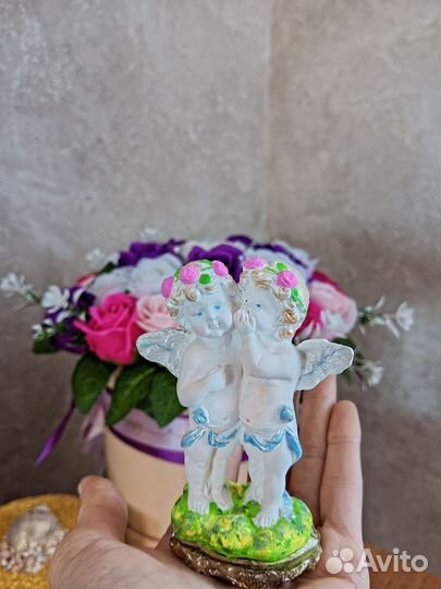 Силиконовый молд Ангелы для гипса шоколада смолы