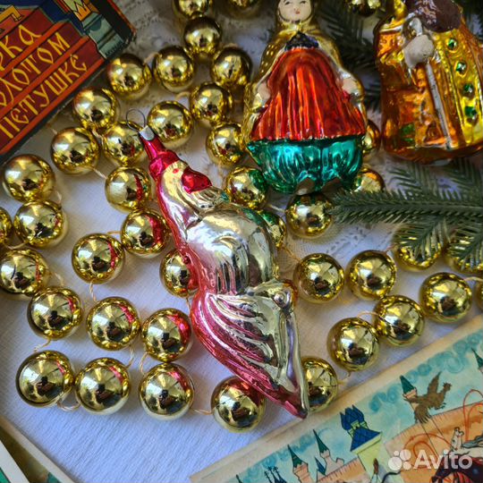 Елочные игрушки СССР сказка о золотом петушке