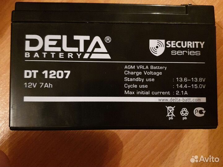 Аккумулятор 12v 7ah