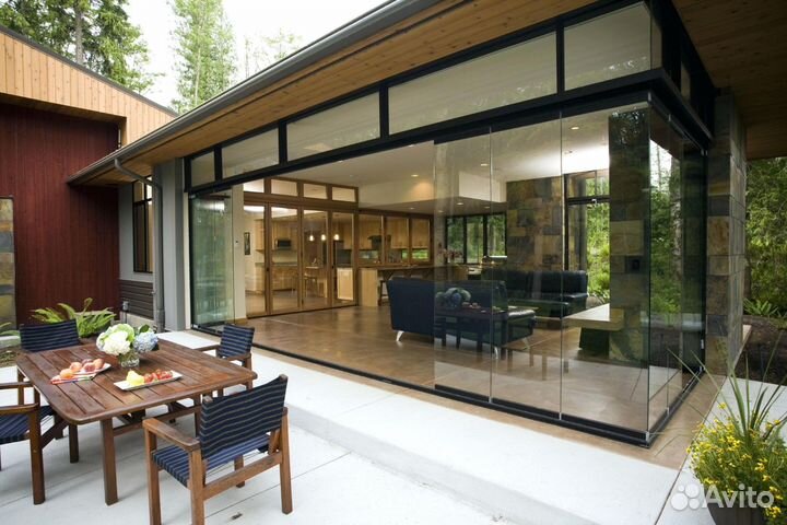 Безрамное остекление террас