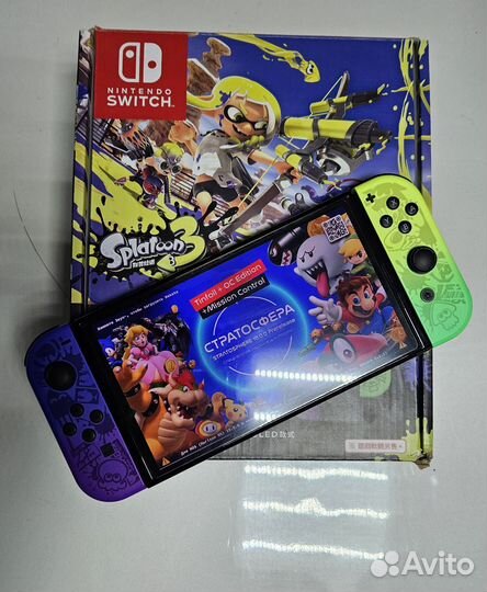 Nintendo switch oled splatoon 3 256gb чипован