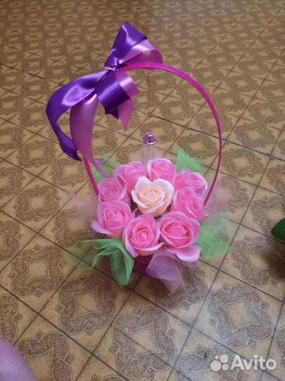 Букет из мыльных роз