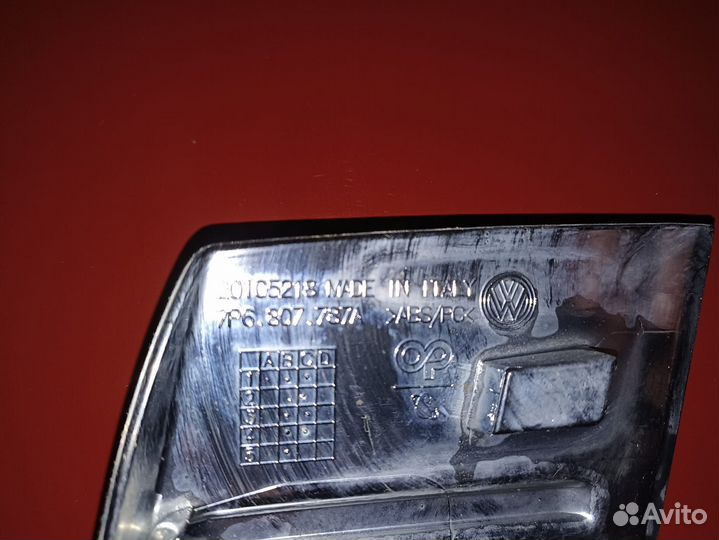 Накладка на задний бампер touareg