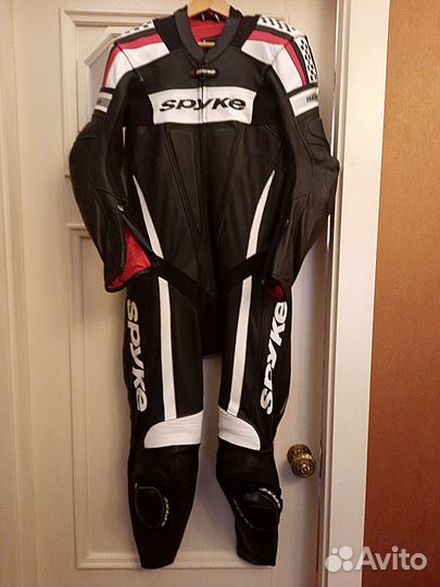 Мотокостюм комбинезон Spyke кожанный 50 размер (М)
