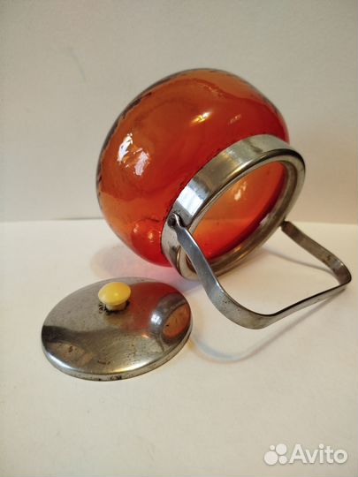 Сахарница СССР цветное стекло