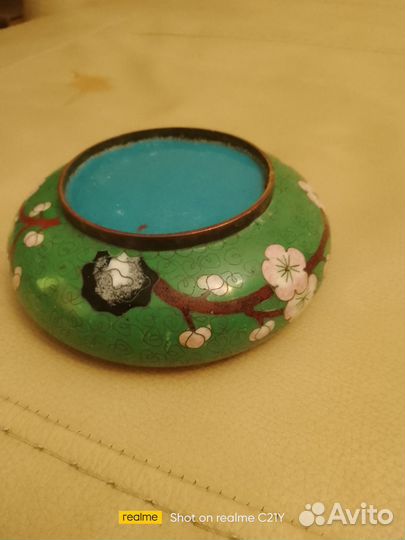 Конфетница клуазоне. Старый Китай