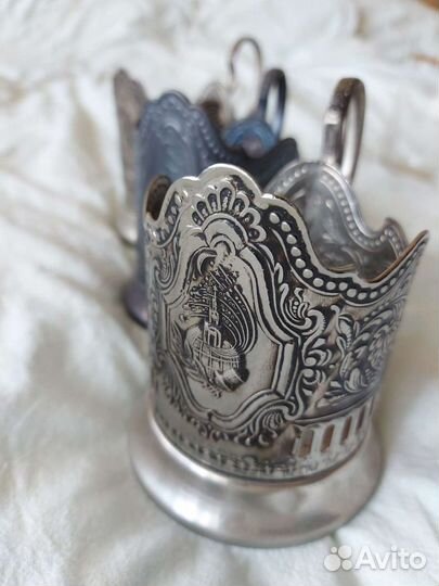 Подстаканник мельхиоровый СССР космос