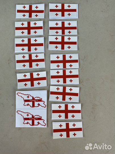 Наклейки на авто флаг Грузии