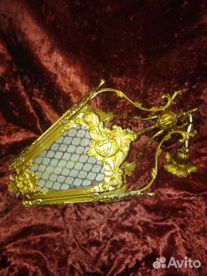 Люстра фонарь бронза СССР