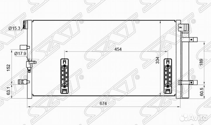 Радиатор кондиционера audi A4 07- / / A4