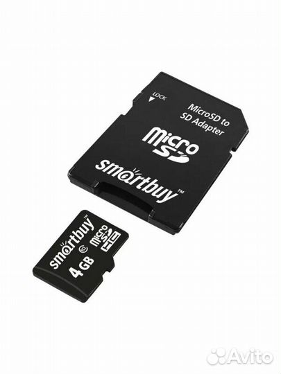 Новая Карта памяти SmartBuy micro sd 4 гб адаптер