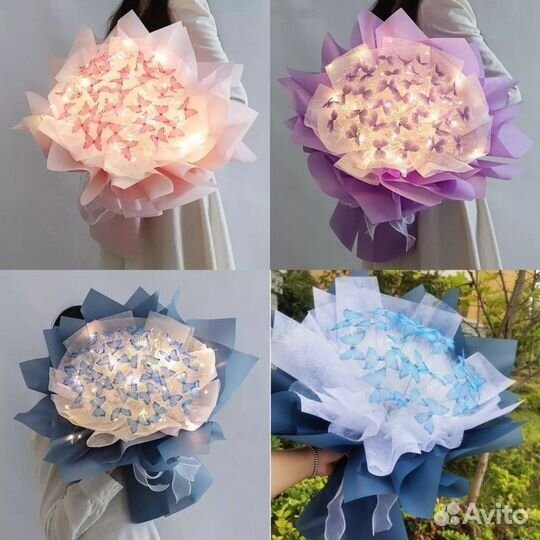 Светящиеся букеты / Букеты из бабочек