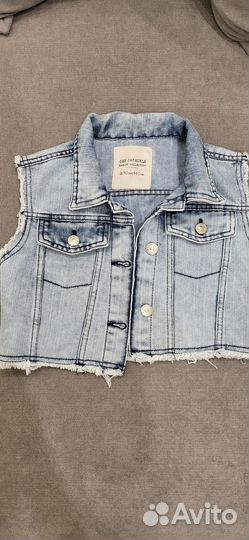 Новый джинсовый жилет для девочки