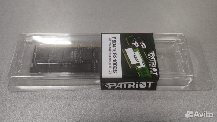 Оперативная память 16GB DDR4 Patriot 2400MHz