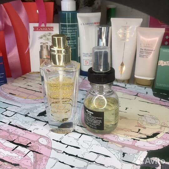 Sisley, clarins, davines, estee lauder