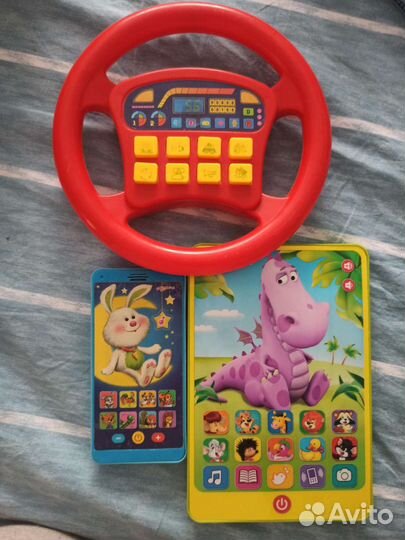 Руль музыкальный и телефон