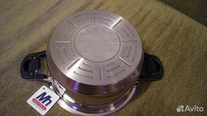 Подарок Новая кастрюля 6,3л нерж.сталь Millеrhаus