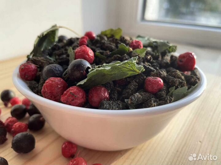 Иван чай со смородиной, ягоды, ферментированный