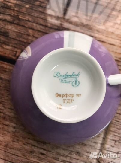 Сервиз антикварный 1960г Костяной ручной работы гд