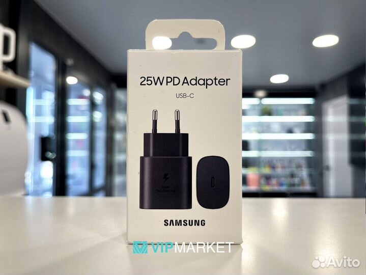 Адаптер питания Samsung 25W USB-C, Черный