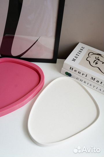 Силиконовая форма поднос «Капелька L” для гипса