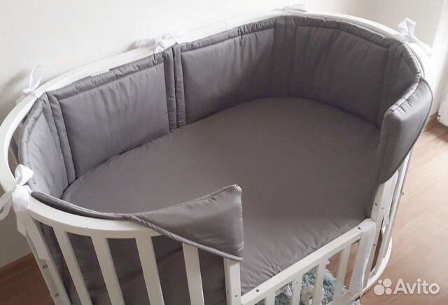 Бортики на овальную кроватку
