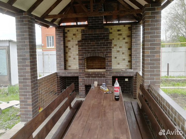 Зона барбекю, кладка печей