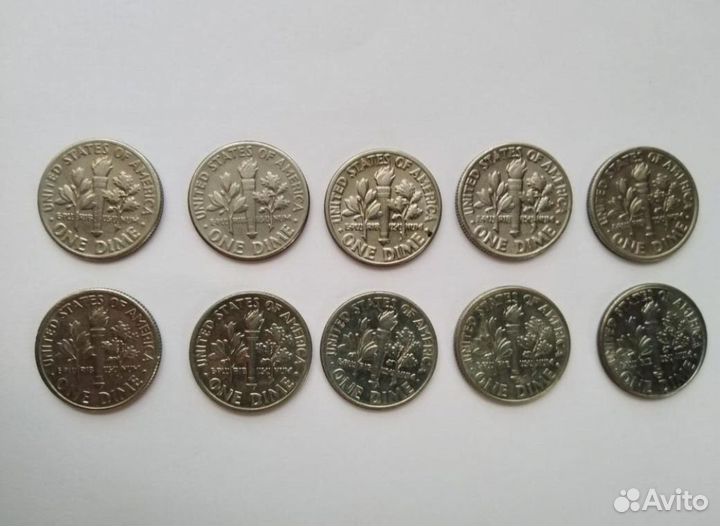Монеты 1 дайм США