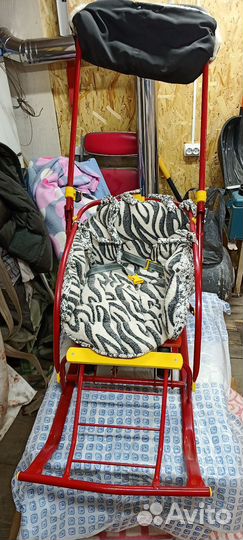 Детские санки на колесах