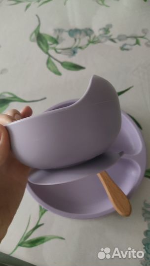 Набор детской силиконовой посуды