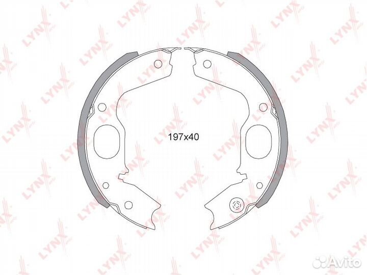 Колодки тормозные барабанные зад BS5505 LYN