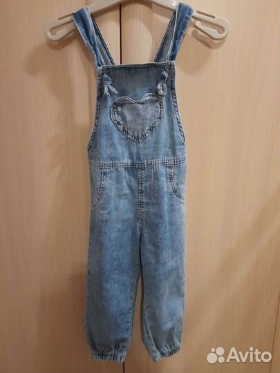 Джинсовый комбинезон для девочек 86 размера