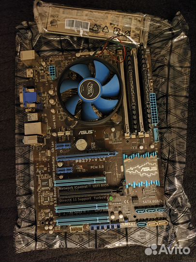 Комплект мат.плата asus z77+i5 3570k+16GB