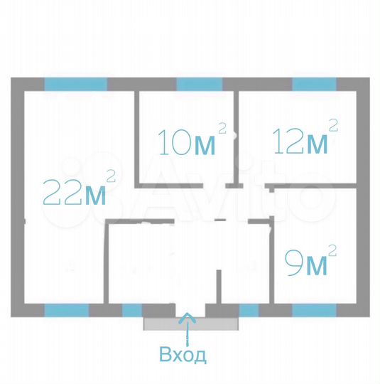 Дом 76 м² на участке 5,8 сот.