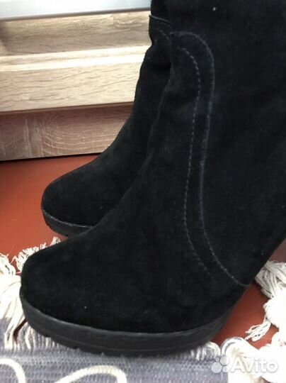 Зимние женские сапоги 38 натуральная замша