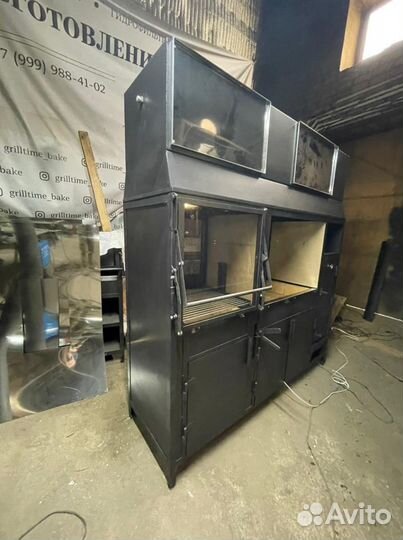 Мангал хоспер в ресторан с гидрофильтром