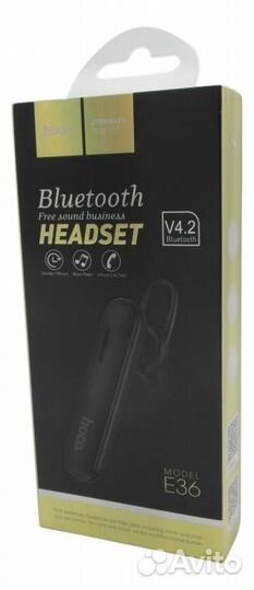 Bluetooth гарнитура hoco E36 Черная