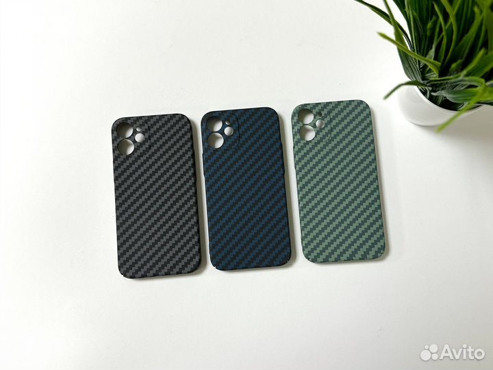 Чехол на iPhone 12 Mini под Карбон