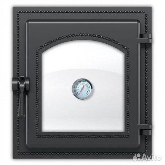 Дверца Везувий 270 с термометром (Антрацит)